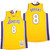 8 Los Angeles Lakers Kobe Bryant Yellow Jersey Model a8517