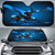 Greninja Pokemon Car Sun Shade 3D Printed In Blue Black Background