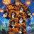 Bernese mountain dog halloween pumpkin hawaiian shirt