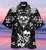 Black And White Sacred Skull Unisex Short Sleeve Shirt Vacation Hawaiian T Shirts Hawaiian Crazy Shirts Hawaiian Shirts For Women