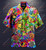 Peace Love Turtle Hippie Short Sleeve Shirt Ocean Short Sleeve Tropical Shirts For Men Hawaiian Shirt Pattern