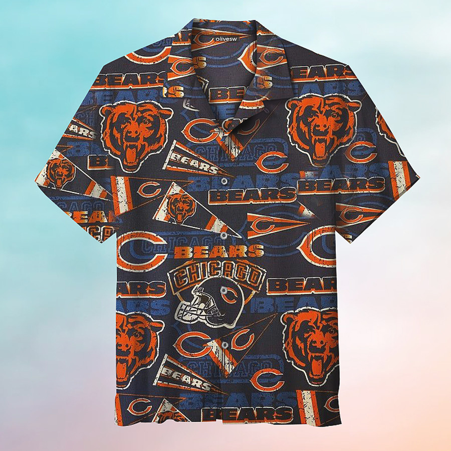 Chicago Bear Hawaiian Shirt 3D All Over Print Men Women Unisex Model 585