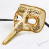 Plague Doctor Long Nose Venetian Masquerade Mask Gold