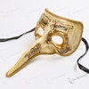 Plague Doctor Long Nose Venetian Masquerade Mask Gold