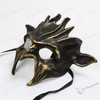 Fire Demon Masquerade Mask Metallic Gold