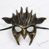 Fire Demon Masquerade Mask Metallic Gold