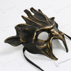 Fire Demon Masquerade Mask Metallic Gold