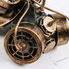 Steampunk Goggles Gas Mask with LED Light Gold