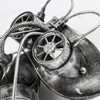 Steampunk Goggles Gas Mask with LED Light Silver