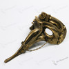 Zanni Venetian Antique Gold Long Nose Masquerade Mask