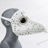 Plague Doctor Dark Lens White Silver Masquerade Mask