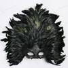 Venetian Carnival Laces Top Feather Luxury Eye Masquerade Mask Black