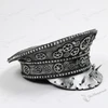 Captain Military Party Hat Steampunk Spike Hat Silver