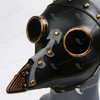 Steampunk Full Face Plague Doctor Mask - Black