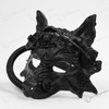Wild Wolf Steampunk Animal Masquerade Mask Black