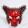 Angry Wolf Steampunk Spike Masquerade Mask - Glossy Red