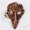 Long Nose Plague Doctor Steampunk Masquerade Mask - Copper Bronze