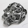 Ghost Skull Steampunk Masquerade Mask - Silver
