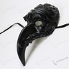 Plague Doctor Curved Long Nose Venetian Mardi Gras Masquerade Mask Black