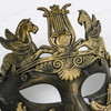 Venetian Pegasus Emperor Black Gold Masquerade Mask