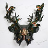 Devil Antler Deer Horns Floral Mythical Masquerade Mask Gold