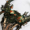 Animal Skull OX Bull Horns Floral Mythical Masquerade Mask Gold