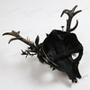 Animal Skull Antler Horns Floral Mythical Masquerade Mask Gold