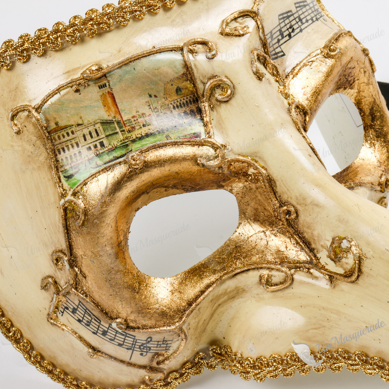 Plague Doctor Long Nose Venetian Masquerade Mask Gold