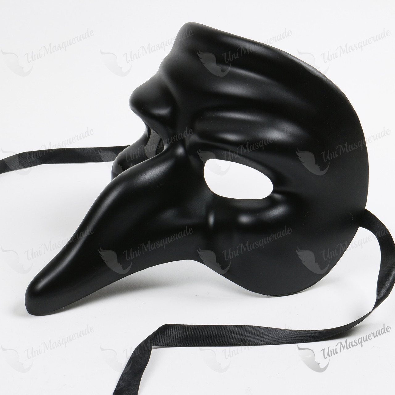 Pantalone Venetian Masquerade Mask Black