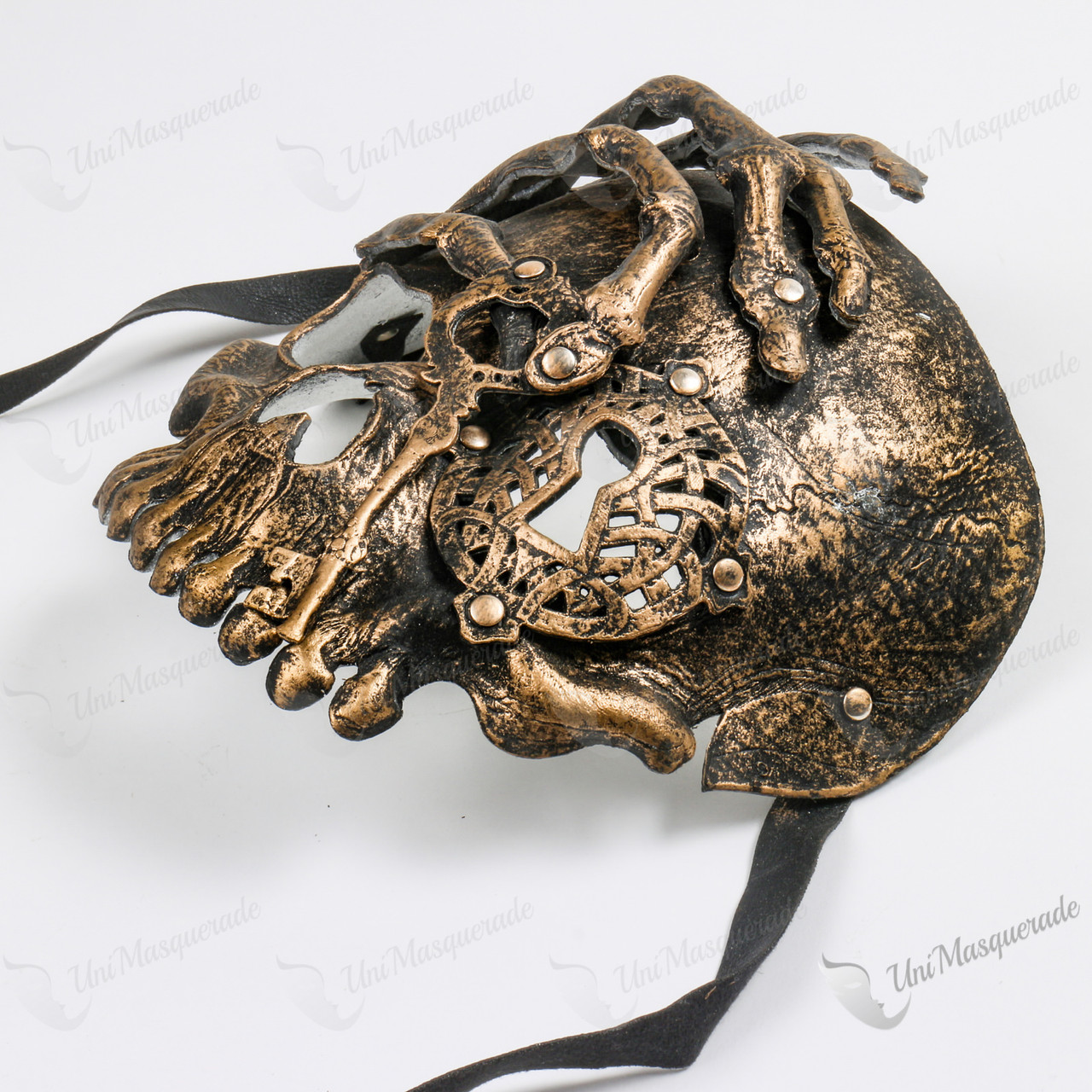 Skull Gold Skeleton Pirate Masquerade Mask