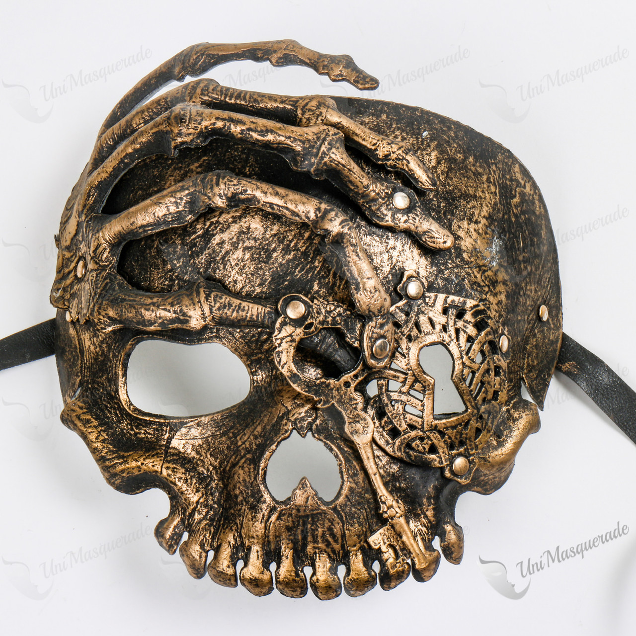 Skull Gold Skeleton Pirate Masquerade Mask