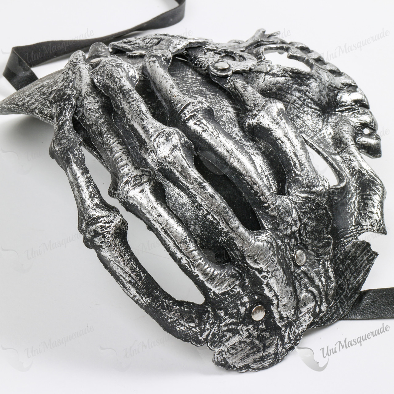 Skull Silver Skeleton Pirate Masquerade Mask
