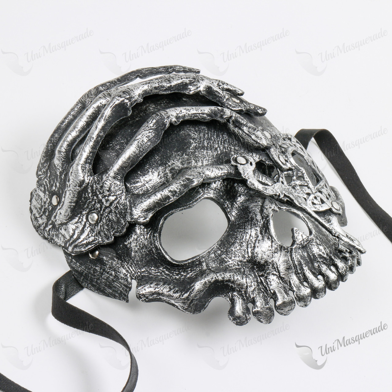 Skull Silver Skeleton Pirate Masquerade Mask