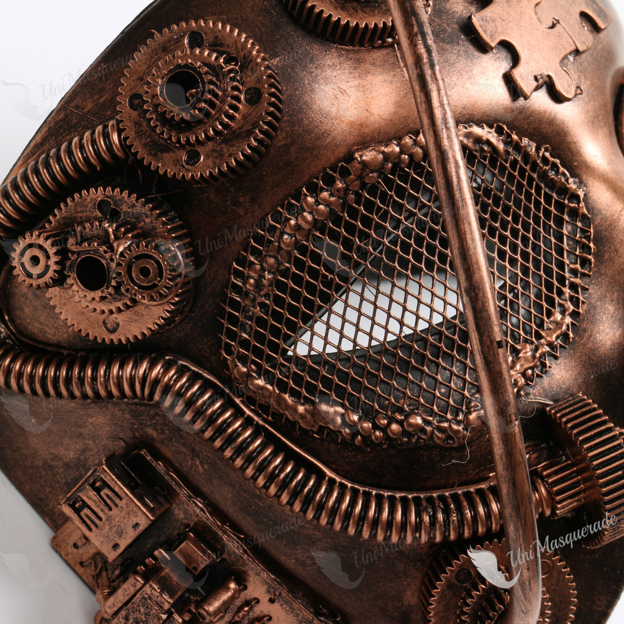 Phantom Steampunk Full Face Masquerade Mask Copper