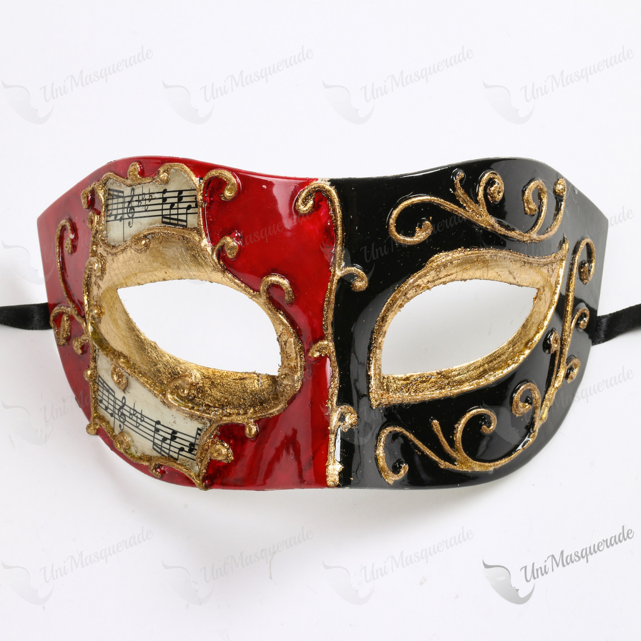 Phantom Venetian Full Face Red Musical Masquerade Mask