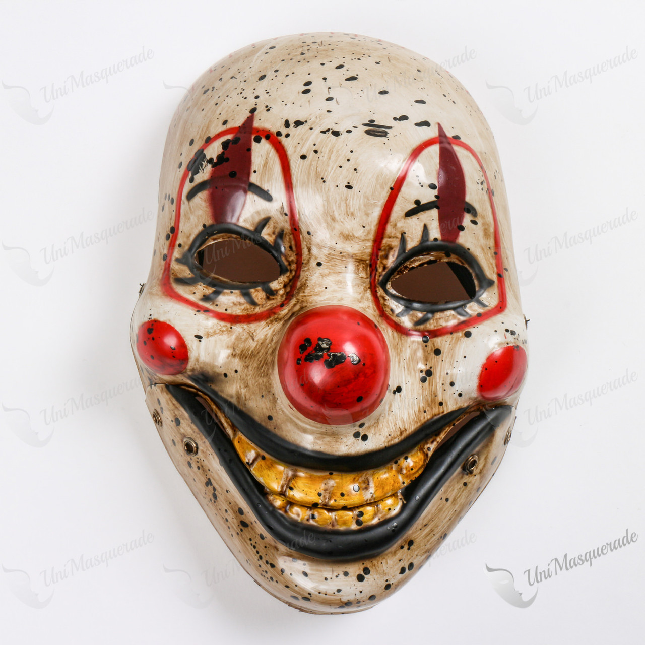 Halloween Scary Horns Devil Full Face Costume Mask - Crazy Clown