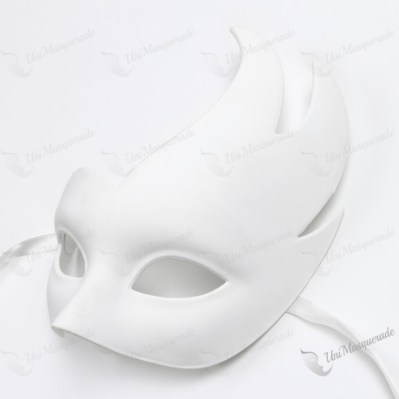 Venetian blank mask: Colombina Classica (white mask)