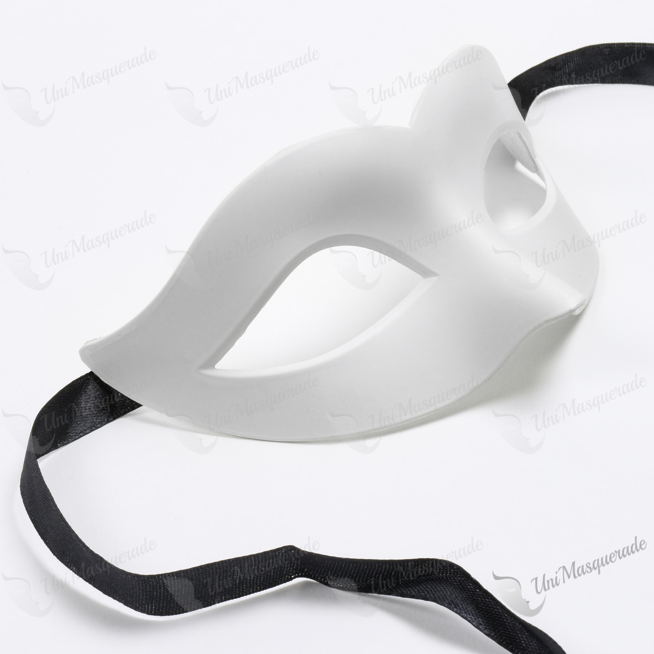 Venetian blank mask: Colombina Classica (white mask)