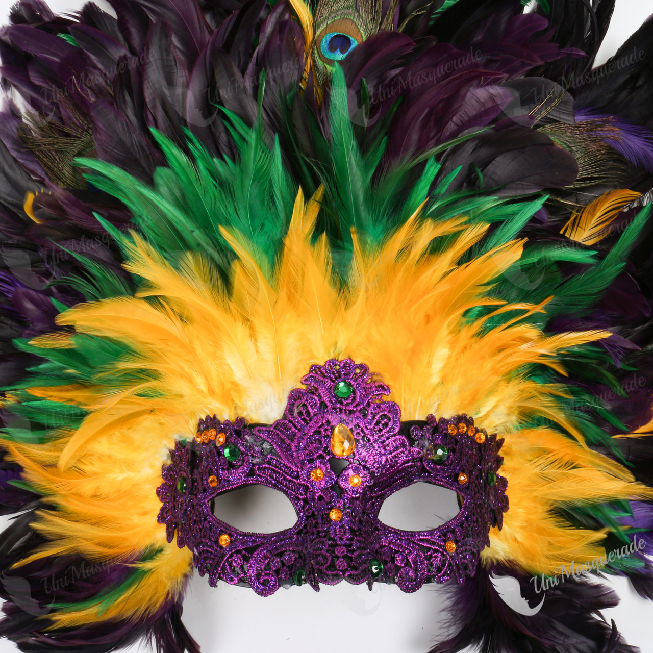 Venetian Carnival Laces Top Feather Luxury Eye Masquerade Mask Mardi Gras