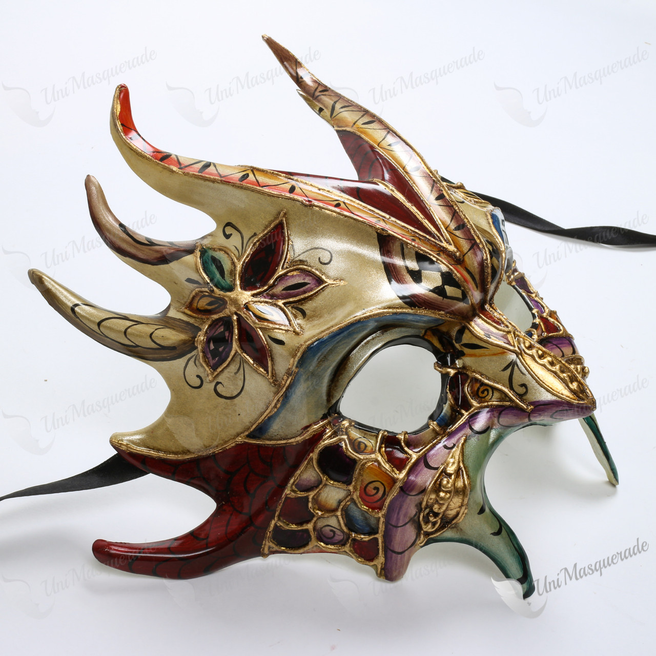 Mythical Fairy Colorfull Magical Masquerade Mask Gold