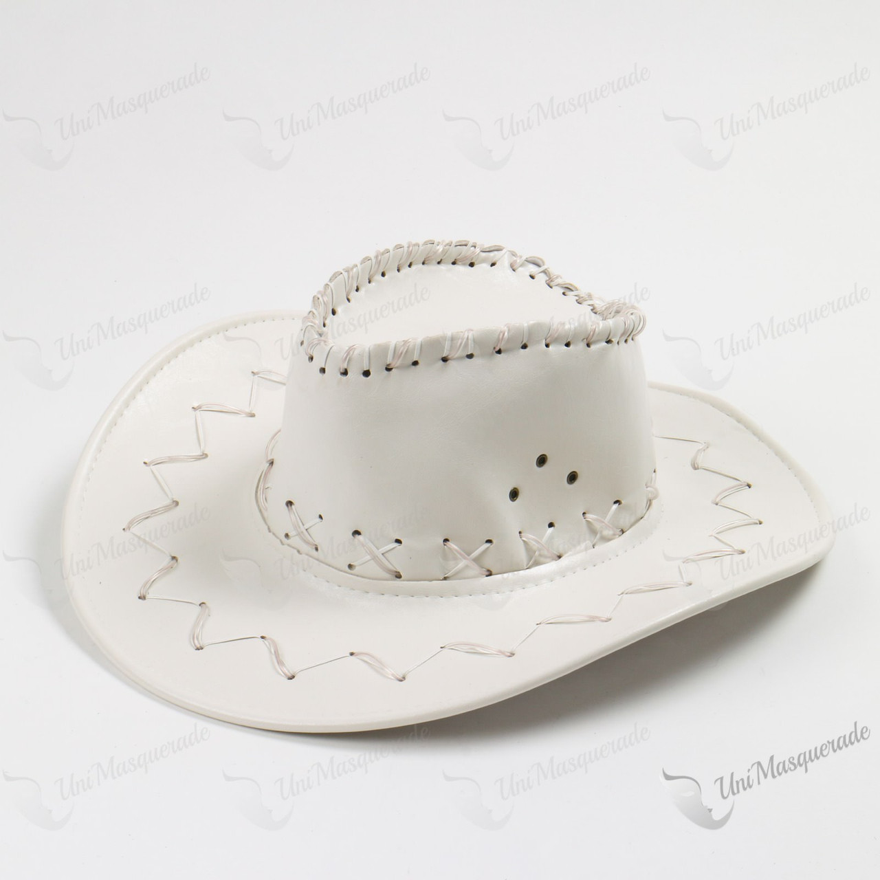 Neon Light Up Cowboy Hat - White 