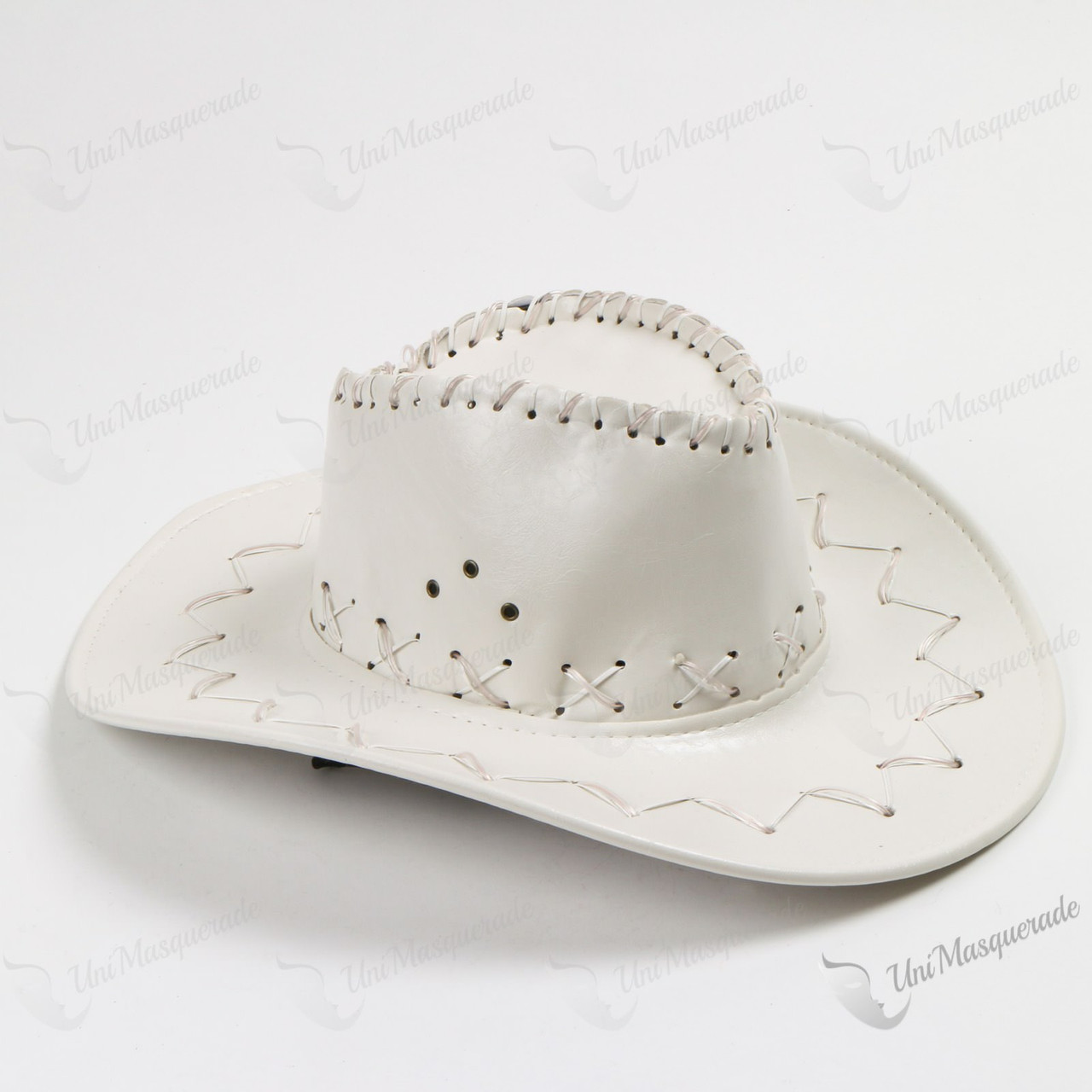 Neon Light Up Cowboy Hat - White 