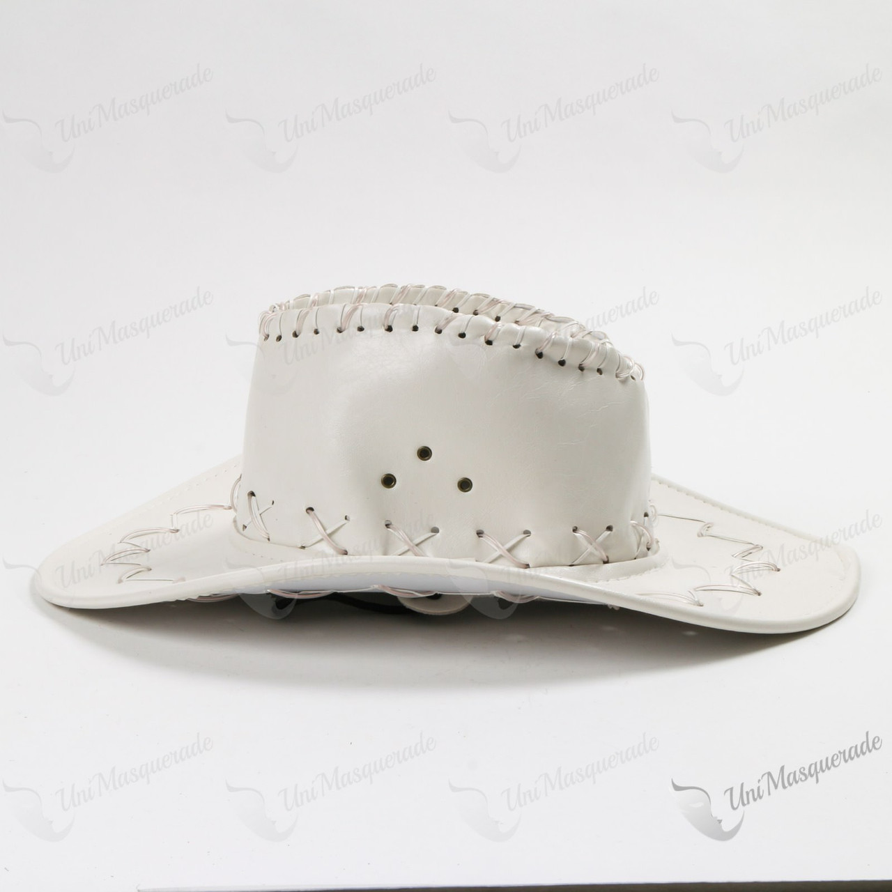 Neon Light Up Cowboy Hat - White 