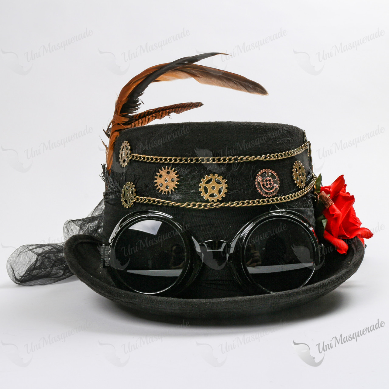 Women Steampunk Goggles Victorian Top 