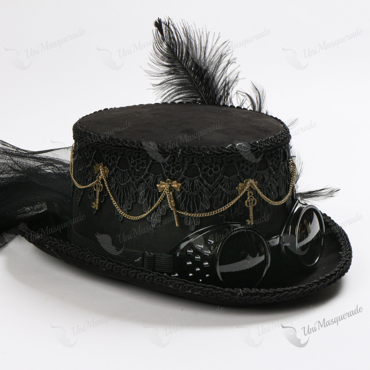 Black Magic Steampunk Fancy LED Top Hat by Morgana de Parteé