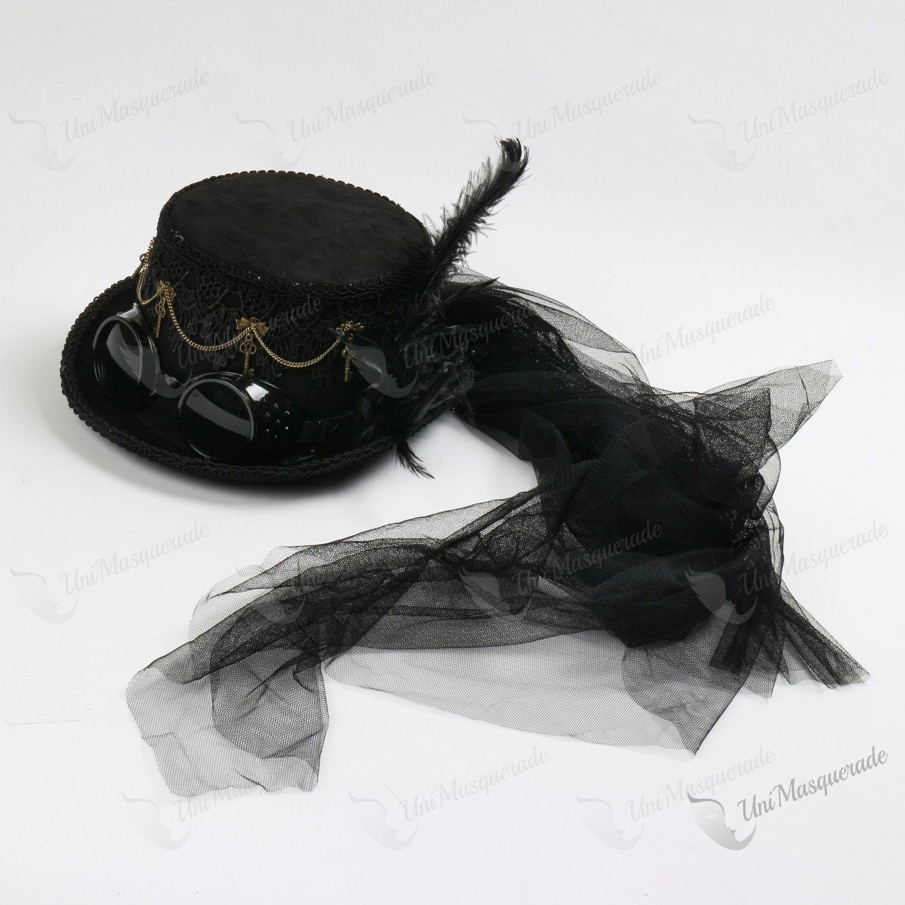 black lace top hat