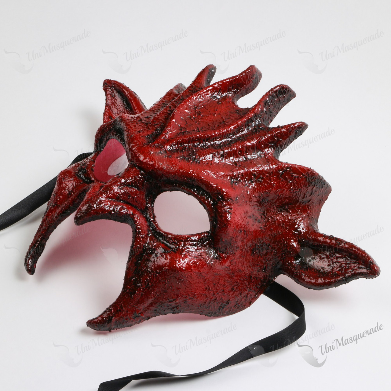 Fire Demon Masquerade Mask Bloody Red