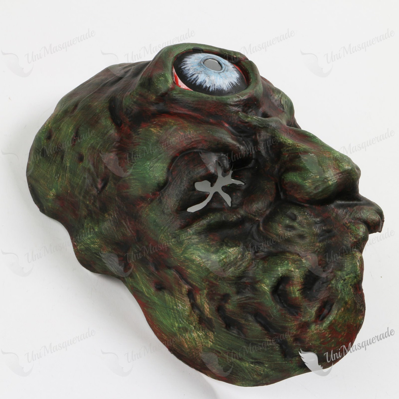 Halloween 3 Eyes Green Monster Masquerade Mask