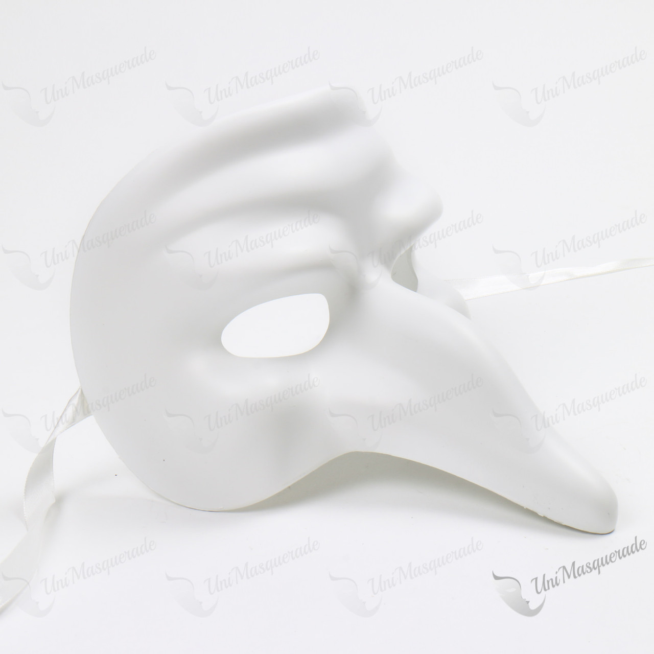 Pantalone Venetian Masquerade Mask Plain White