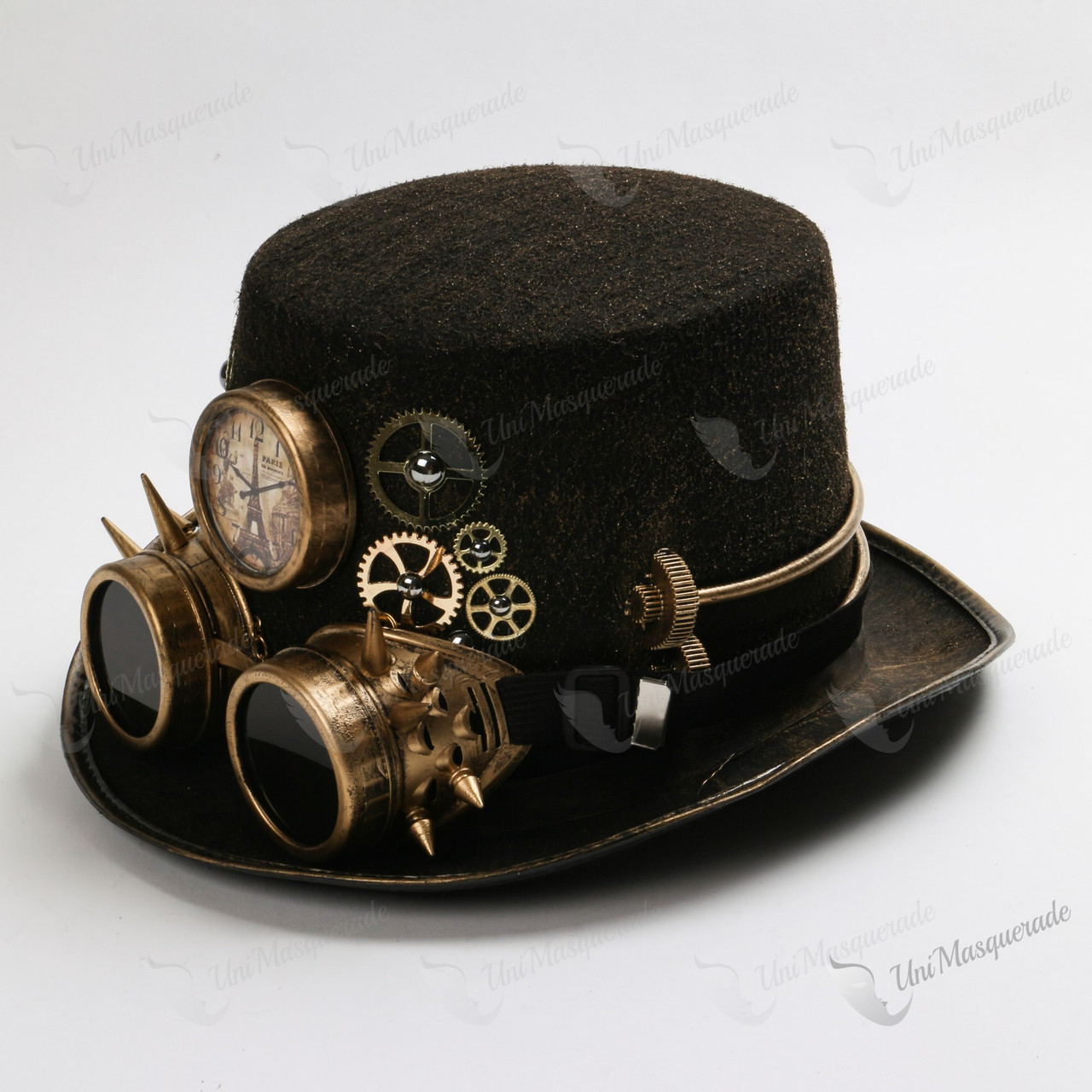 Spikes Goggles Top Hat Antique Gold 